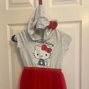 Hello Kitty Gray and Red Dress with Hood